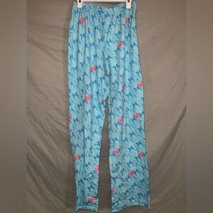 Disney Blue Pajama Bottoms with Pink Bows